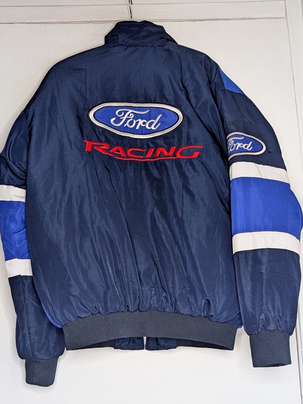 Ford Racing Vintage Bomber Jacket Coat Men's Large - Picture 2 of 5